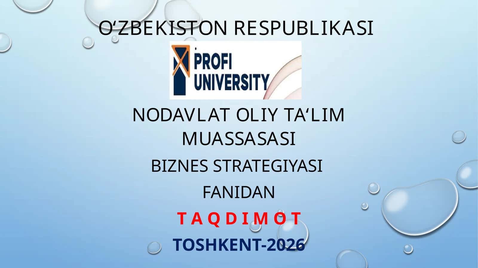 Biznes strategiyasi