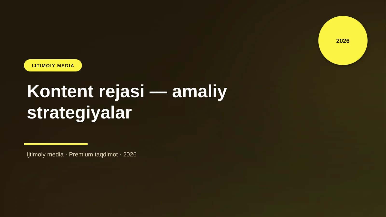 Kontent rejasi — amaliy strategiyalar