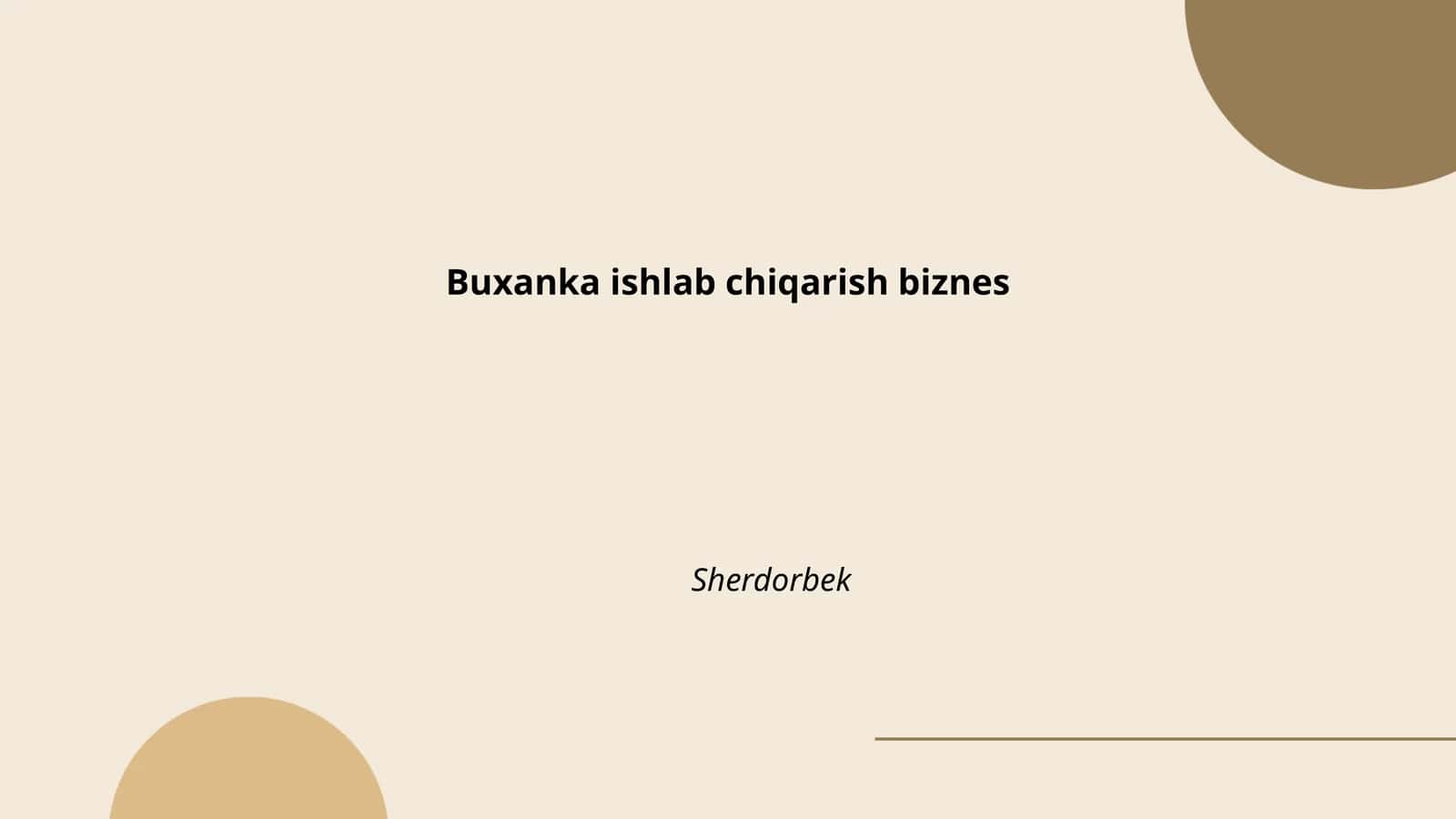 Bozor tahlili va raqobatchilarni o'rganish