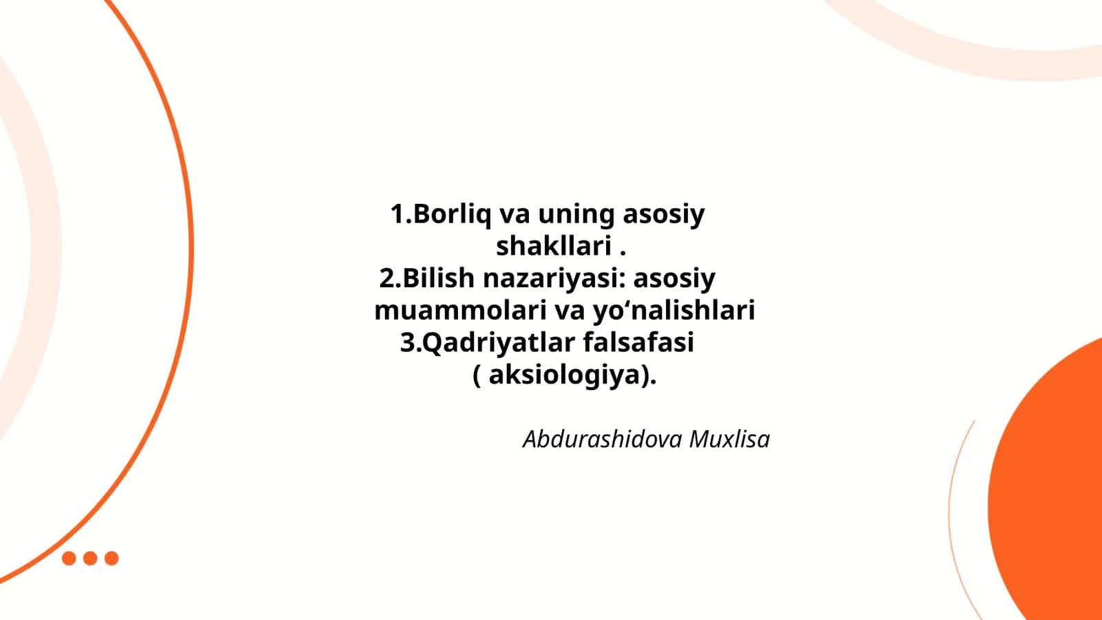 Borliq va uning asosiy shakllari