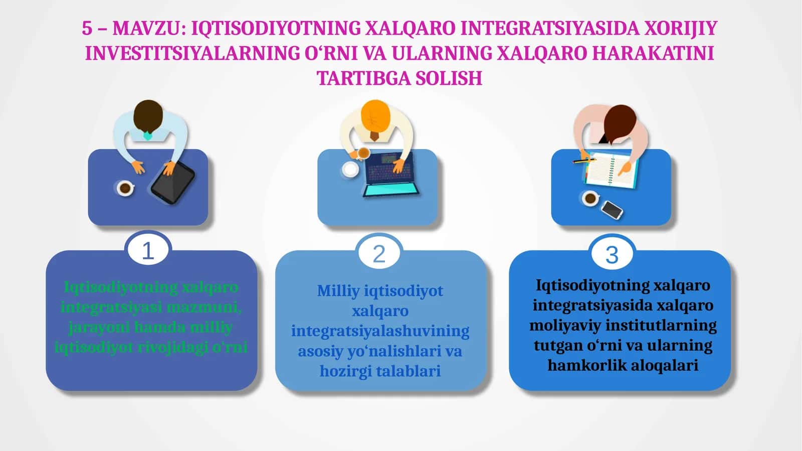 IQTISODIYOTNING XALQARO INTEGRATSIYASIDA XORIJIY INVESTITSIYALARNING O‘RNI VA ULARNING XALQARO HARAKATINI TARTIBGA SOLISH