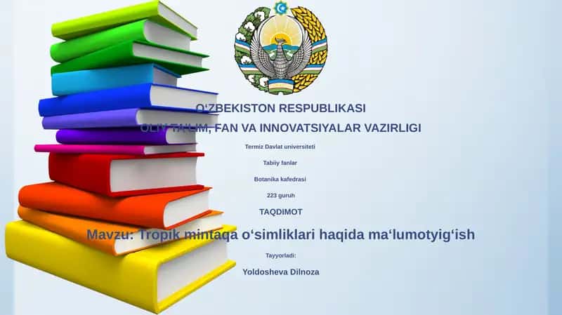 Tropik mintaqa oʻsimliklari haqida maʻlumotyigʻish