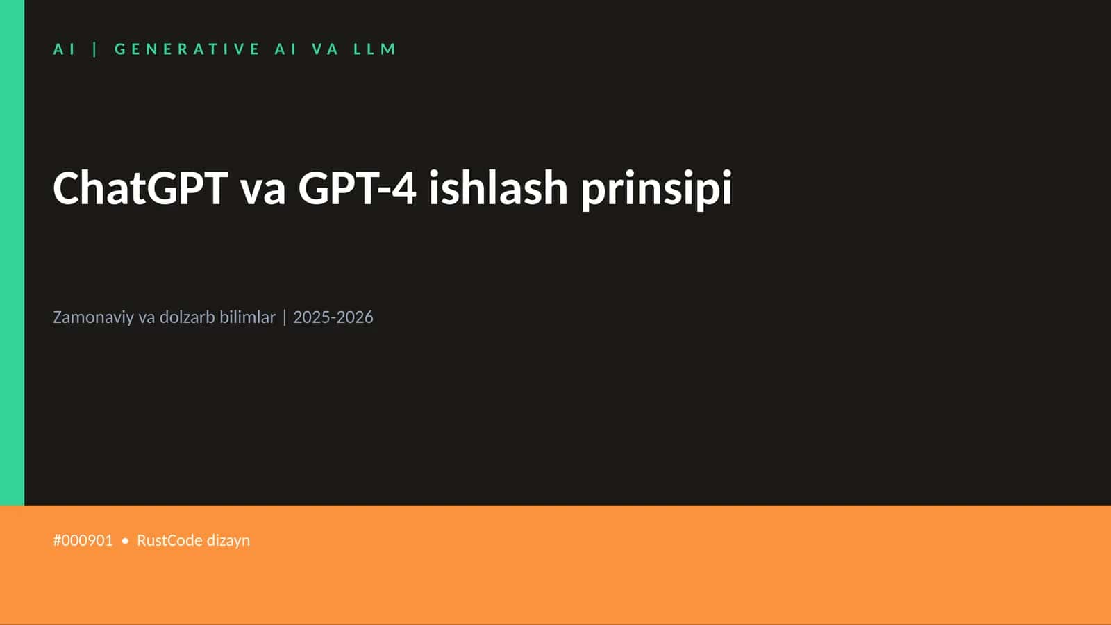 ChatGPT va GPT-4 ishlash prinsipi