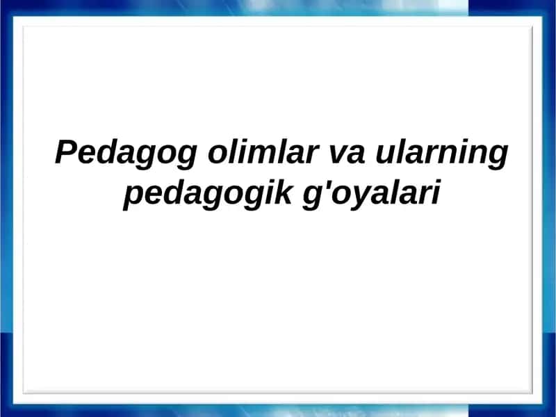 N.I.Pirоgоvning pedagogik g’oyalari