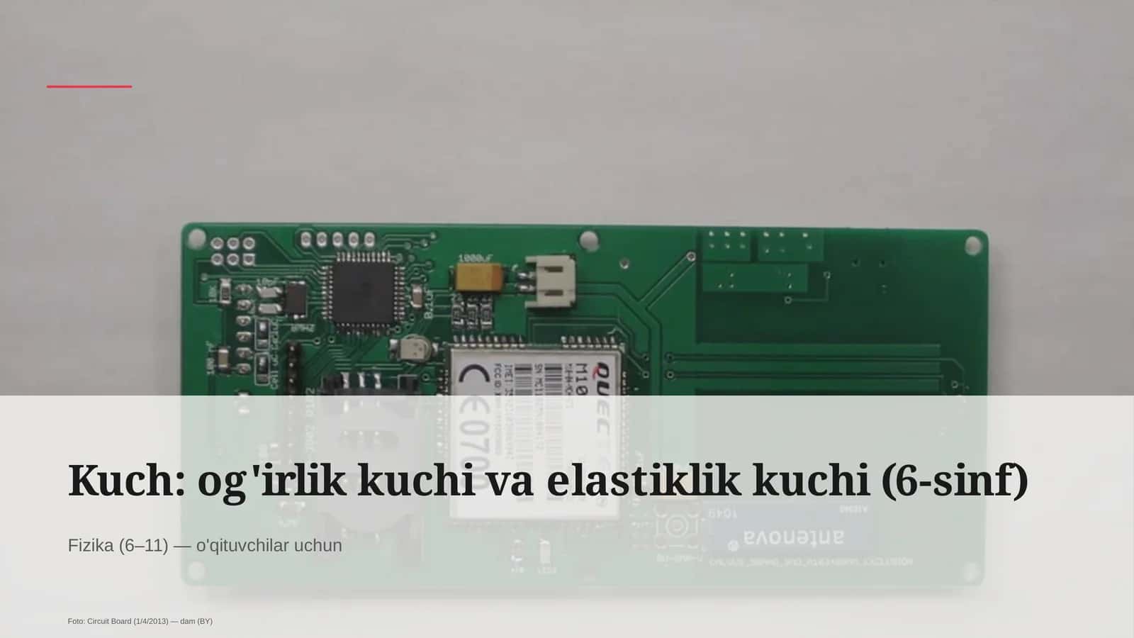 Fizika (6–11) dars rejasi
