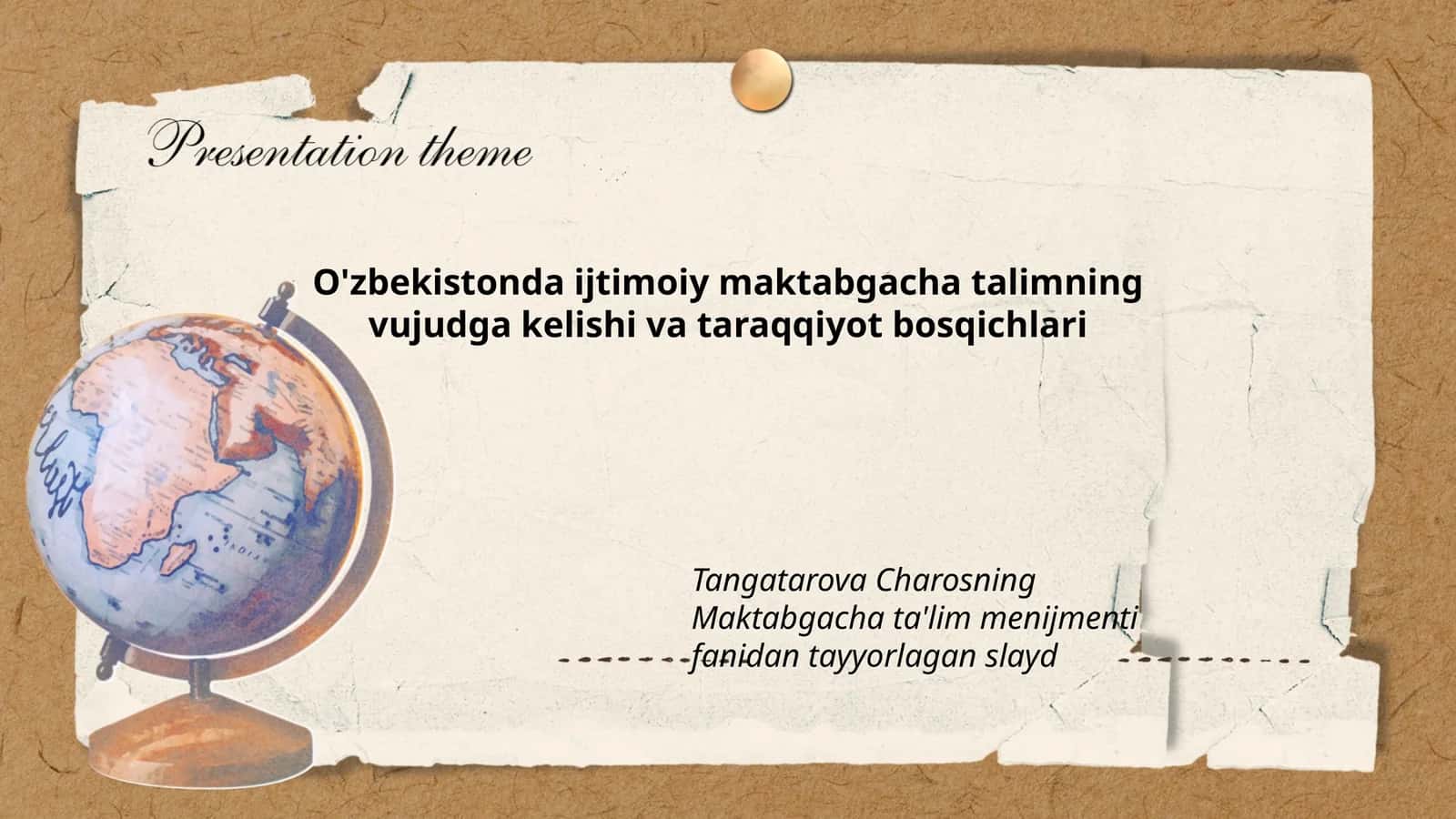 Ijtimoiy maktabgacha ta'limning tarixi