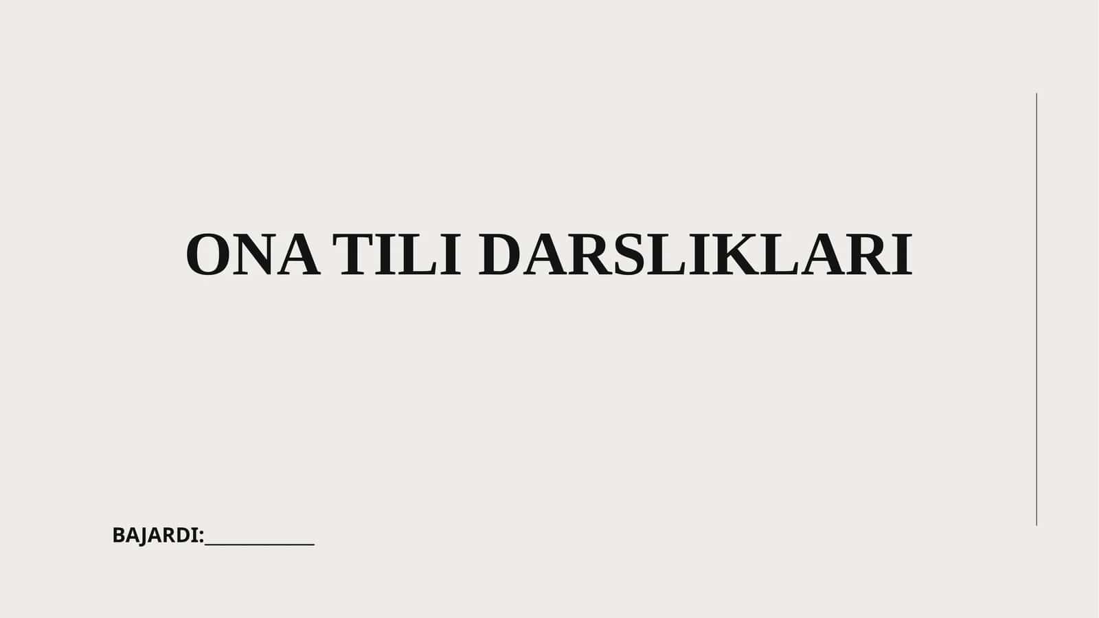 ONA TILI DARSLIKLARI