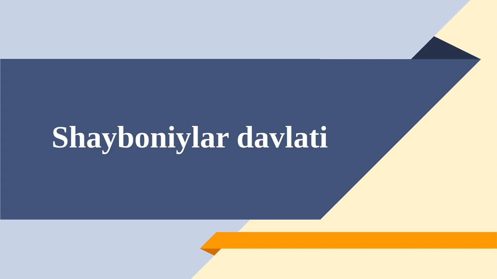 Shayboniylar davlati