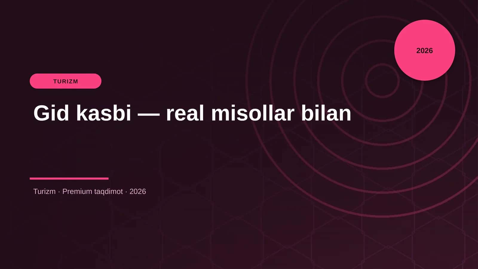 Gid kasbi — real misollar bilan