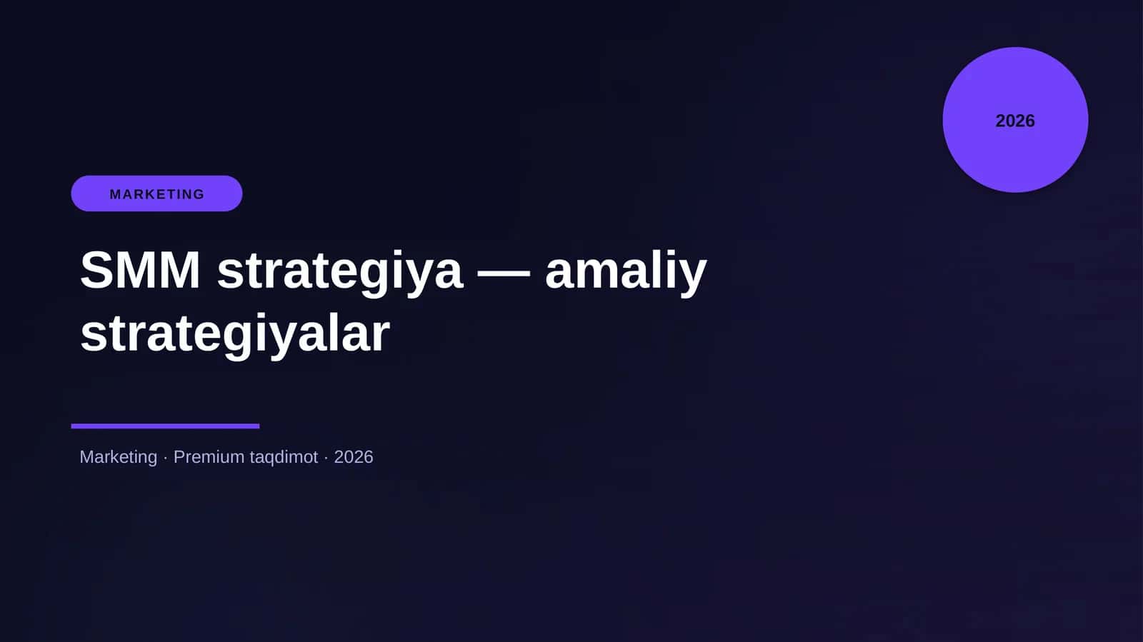 SMM strategiya — amaliy strategiyalar