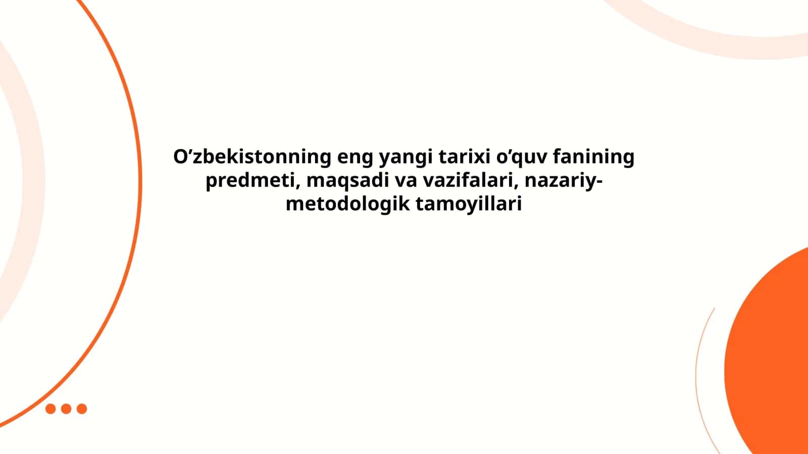 O'zbekistonning eng yangi tarixi