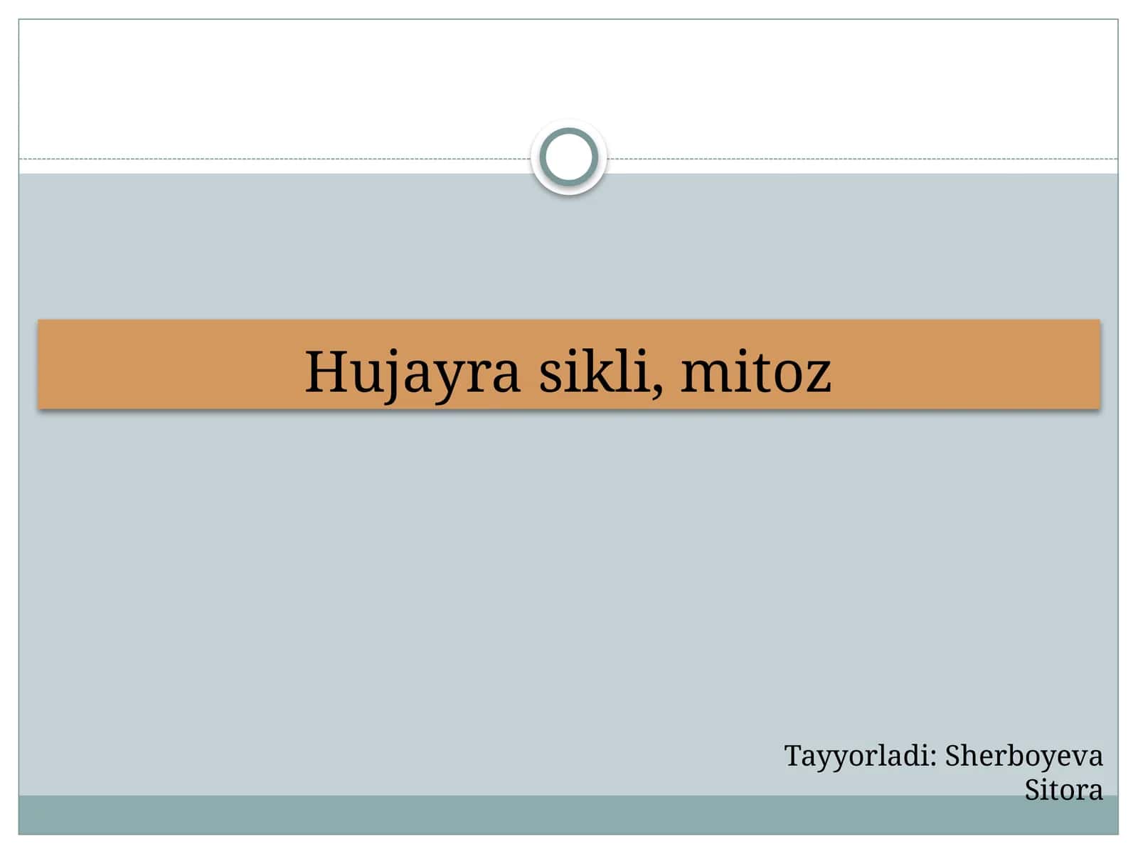 Hujayrasikli,mitoz