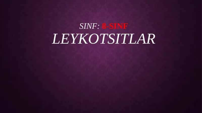Leykotsitlar