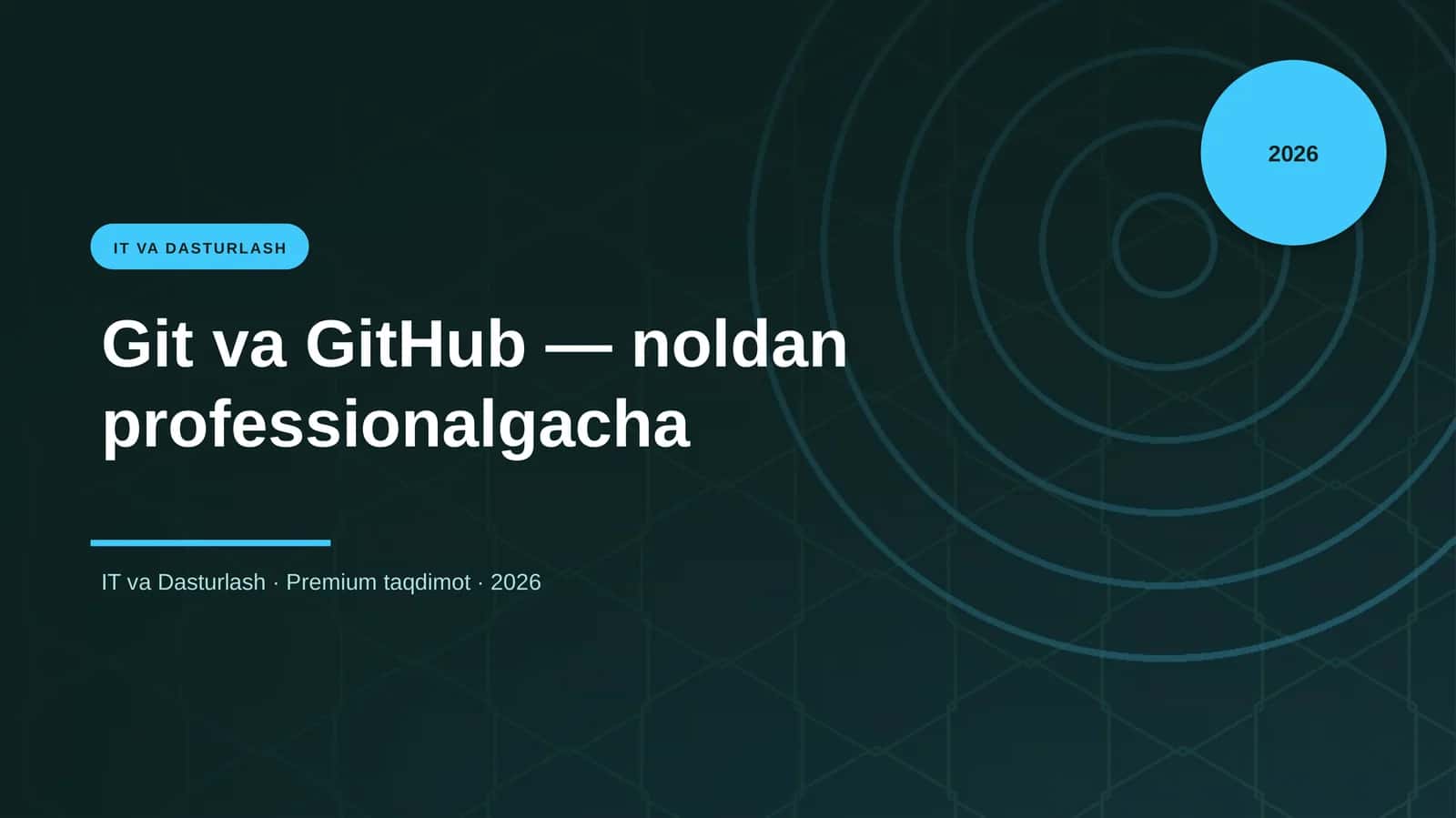 Git va GitHub — noldan professionalgacha