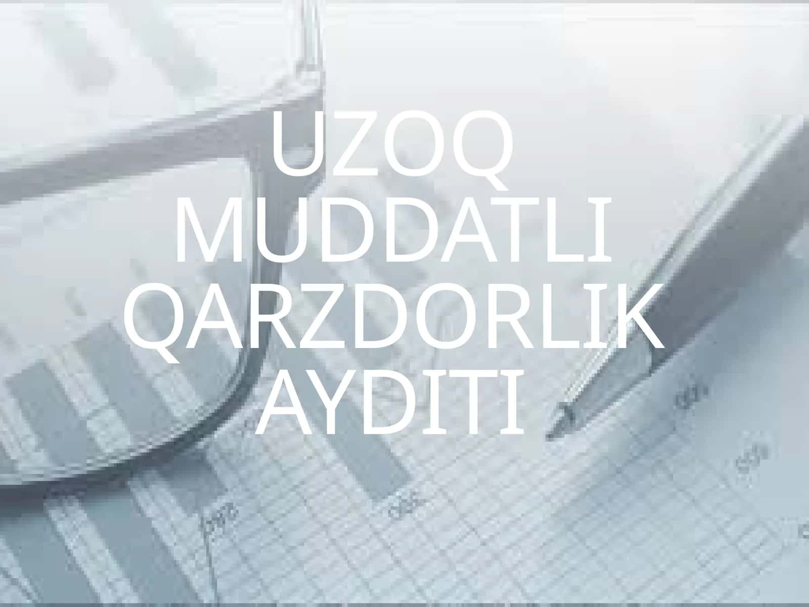 UZOQ MUDDATLI QARZDORLIK AYDITI