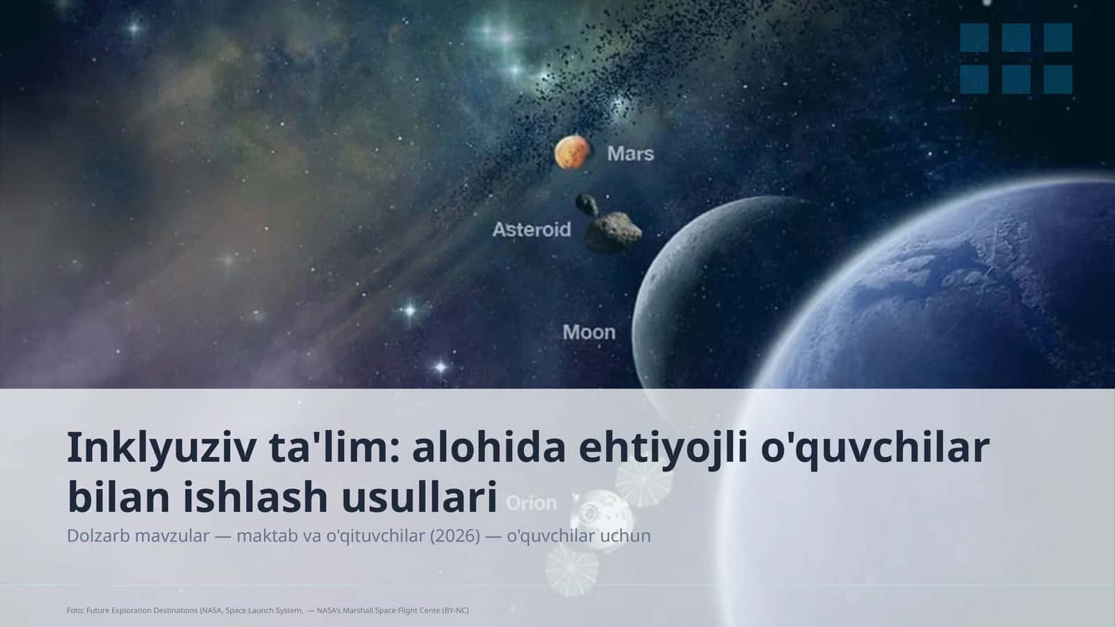 Inklyuziv ta'lim: alohida ehtiyojli o'quvchilar bilan ishlash usullari