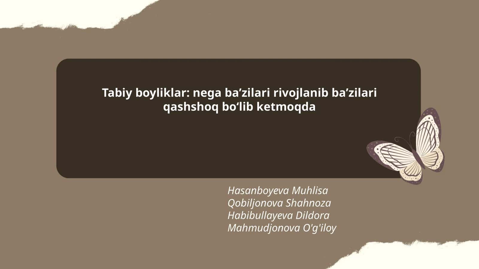 Tabiy boyliklar