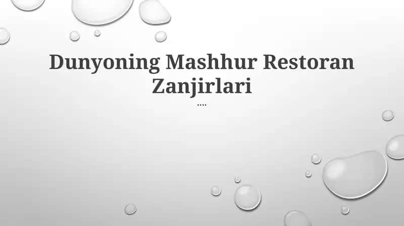 Restoran zanjirlari