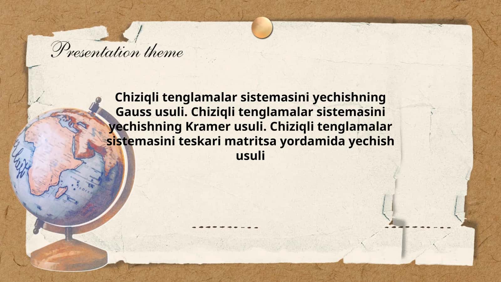 Chiziqli tenglamalar sistemasini yechish usullari