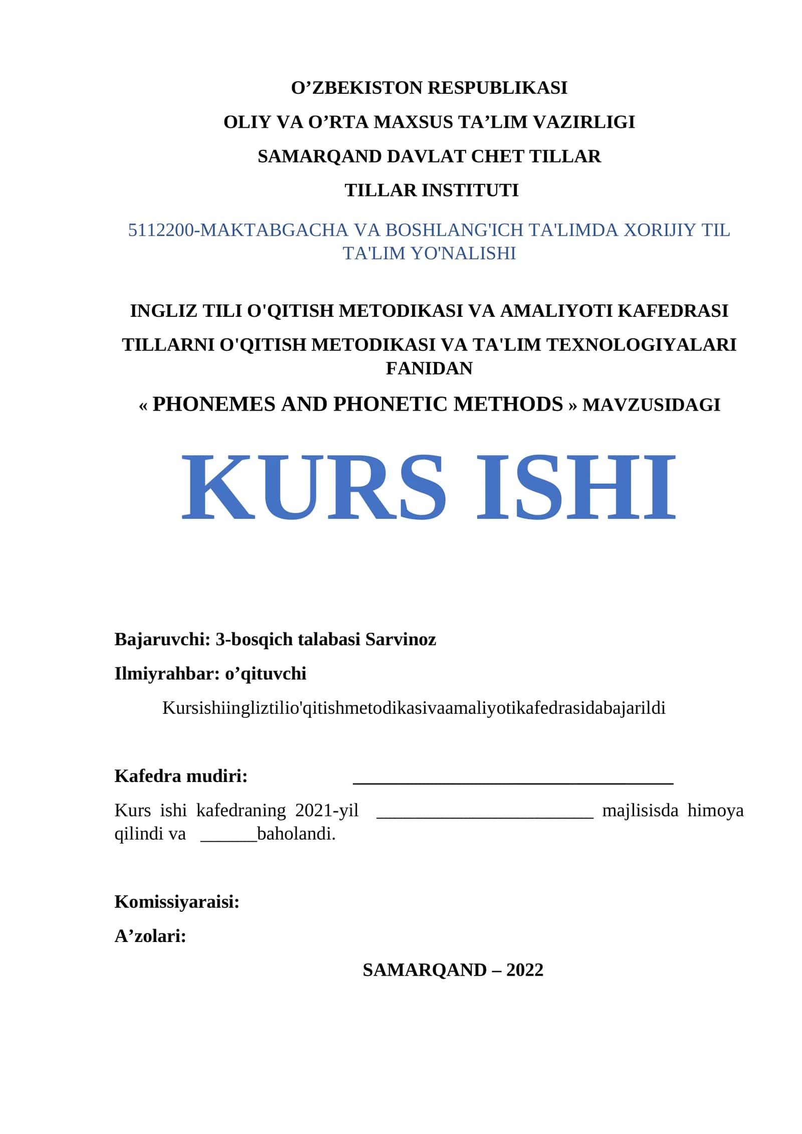 PHONEMES AND PHONETIC METHODS