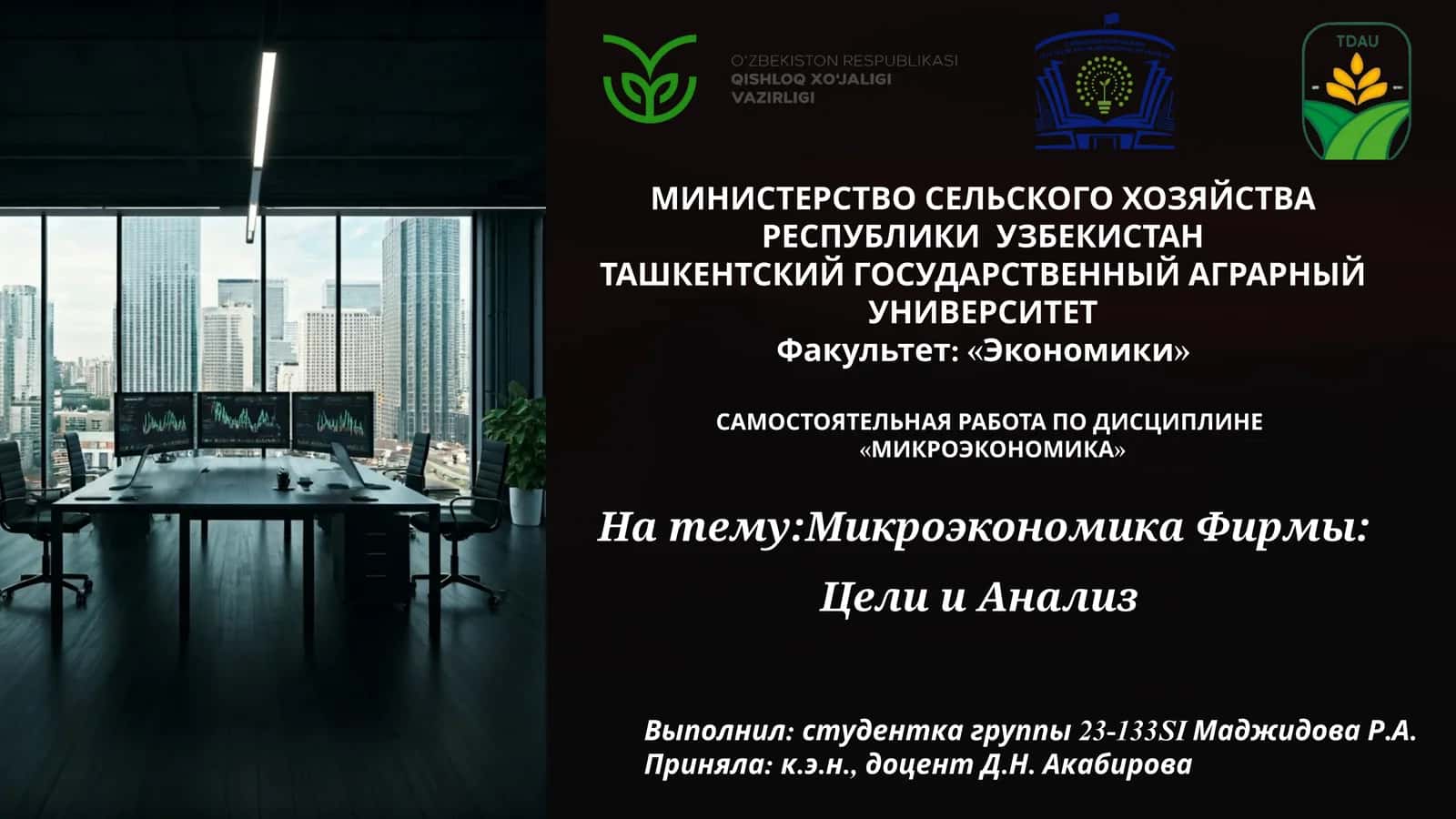 Самостоятельная работа по дисциплине "Микроэкономика"