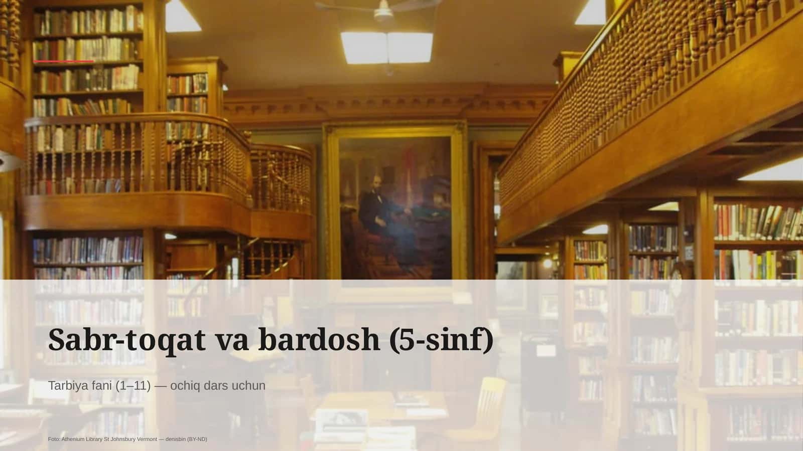 Sabr-toqat va bardosh (5-sinf)