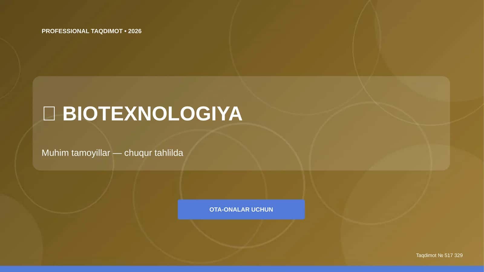 BIOTEXNOLOGIYA