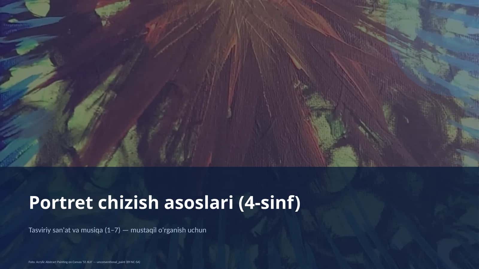 Portret chizish asoslari (4-sinf)