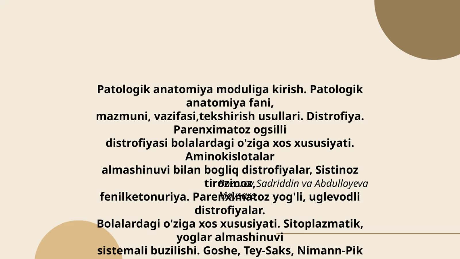 Patologik anatomiya moduli