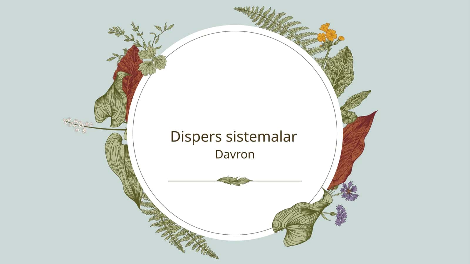Dispers sistemalar