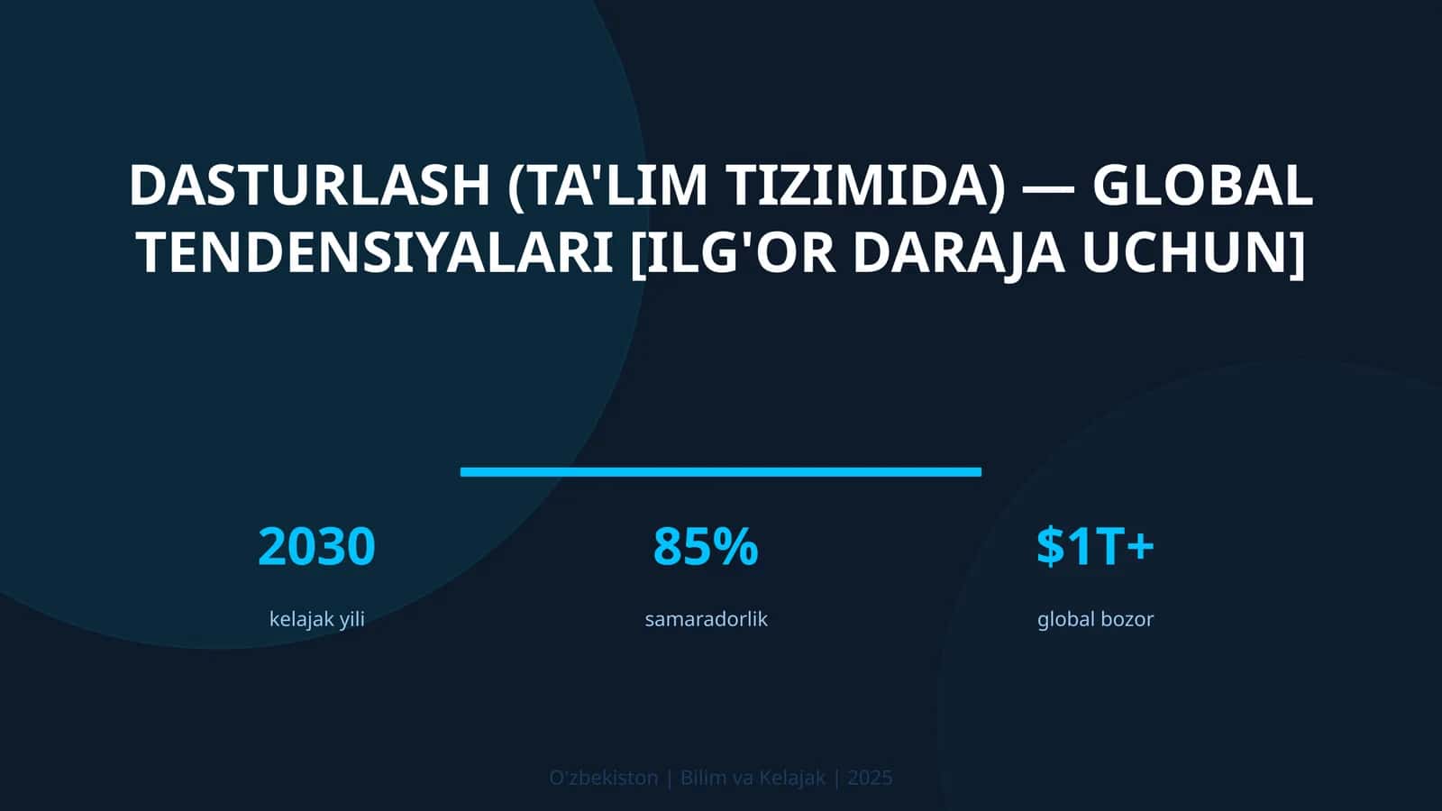 Dasturlash (ta'lim tizimida) — global tendensiyalari [ilg'or daraja uchun]
