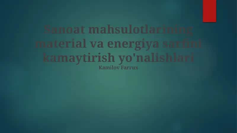Innovatsion Yechimlar va Texnologiyalar