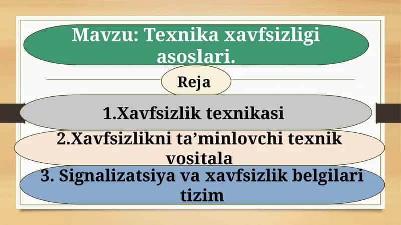 Xavfsizlik texnikasi