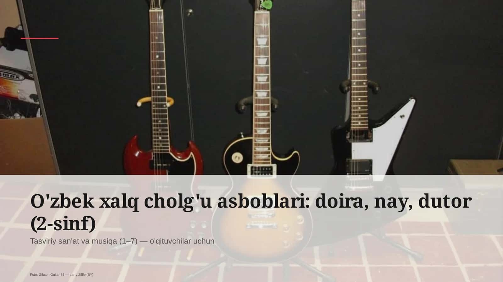 O'zbek xalq cholg'u asboblari: doira, nay, dutor (2-sinf)