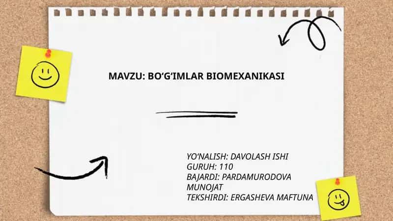 BOʻGʻIMLAR BIOMEXANIKASI