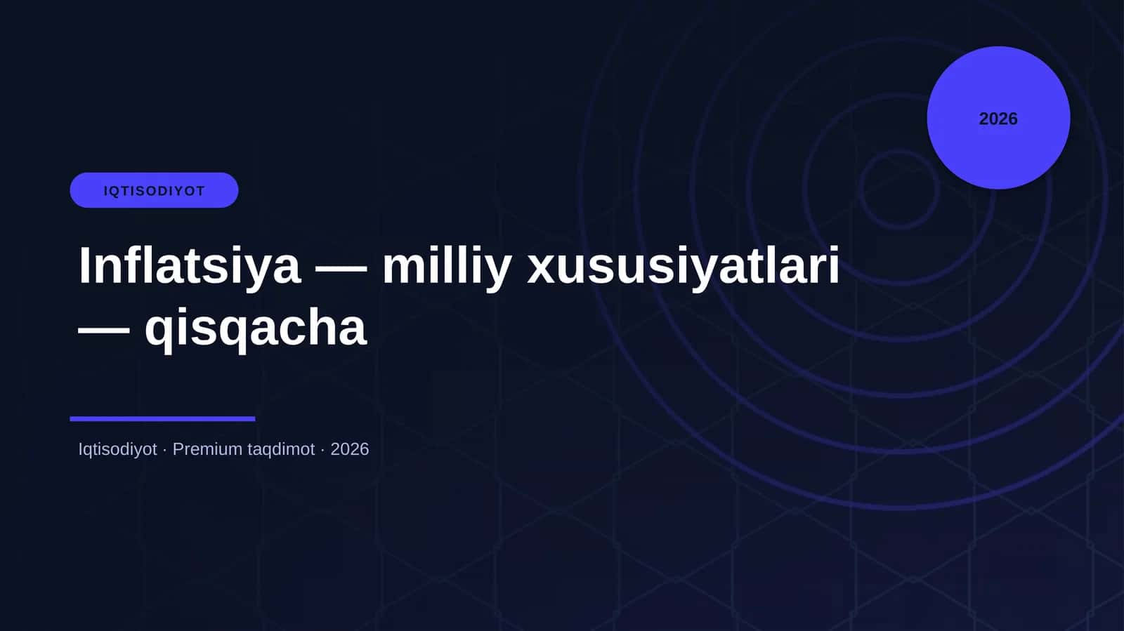 Inflatsiya — milliy xususiyatlari — qisqacha