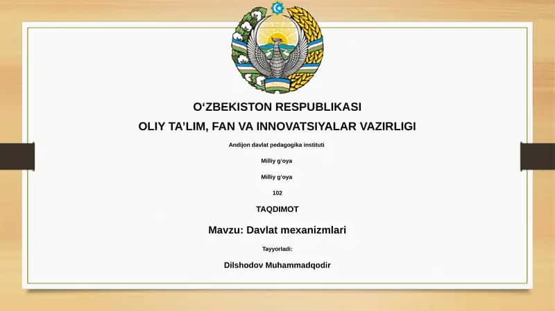 Davlat Mexanizmlari