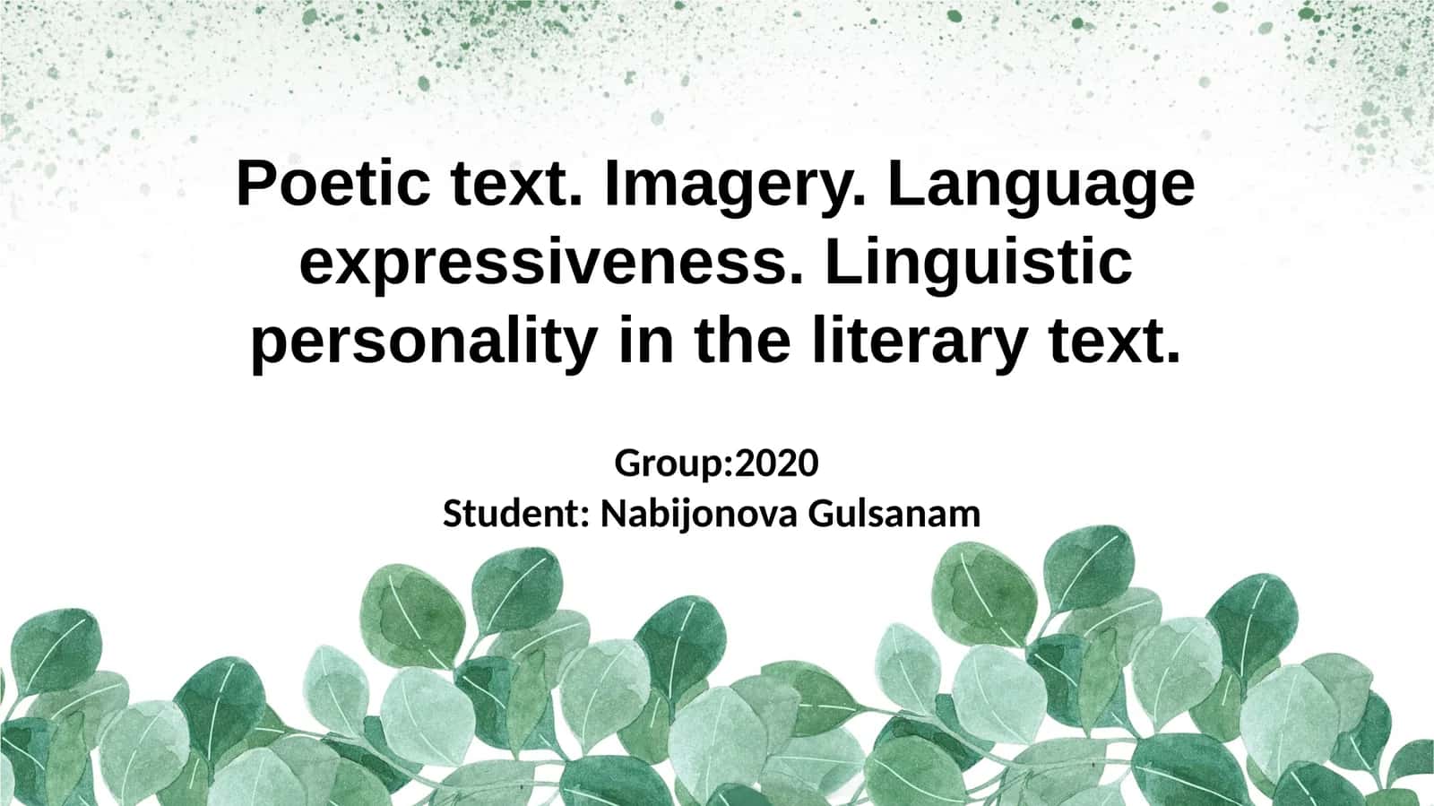 Poetic Text Structure and Expression