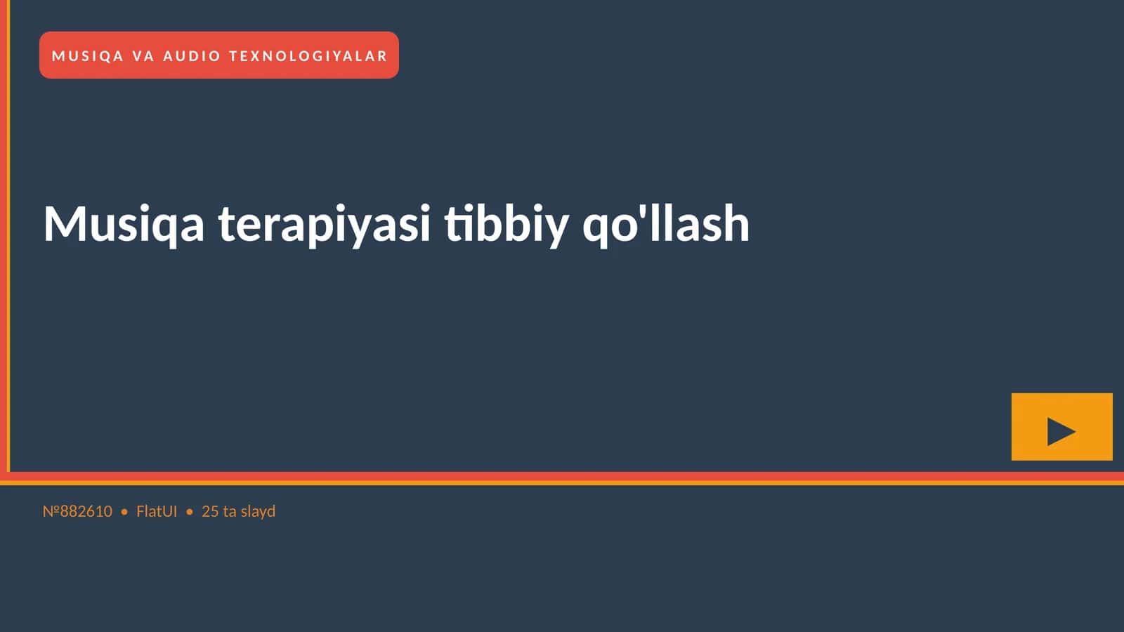 MUSIQA VA AUDIO TEXNOLOGIYALAR