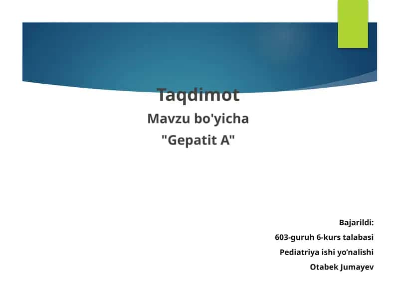 Gepatit A