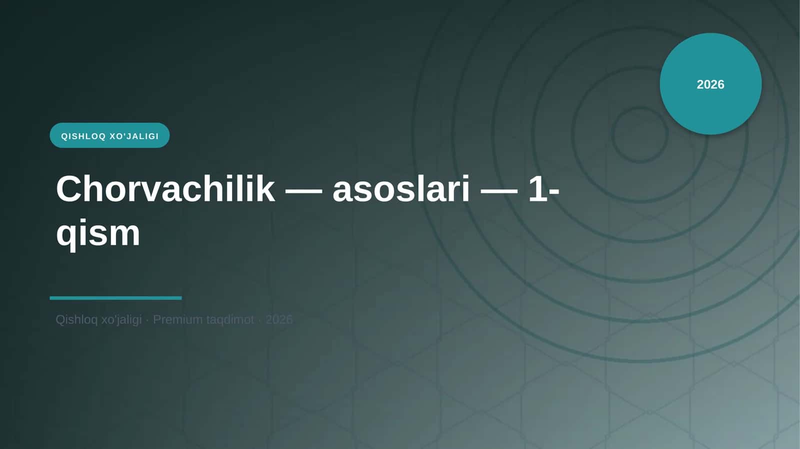 QISHLOQ XO'JALIGI