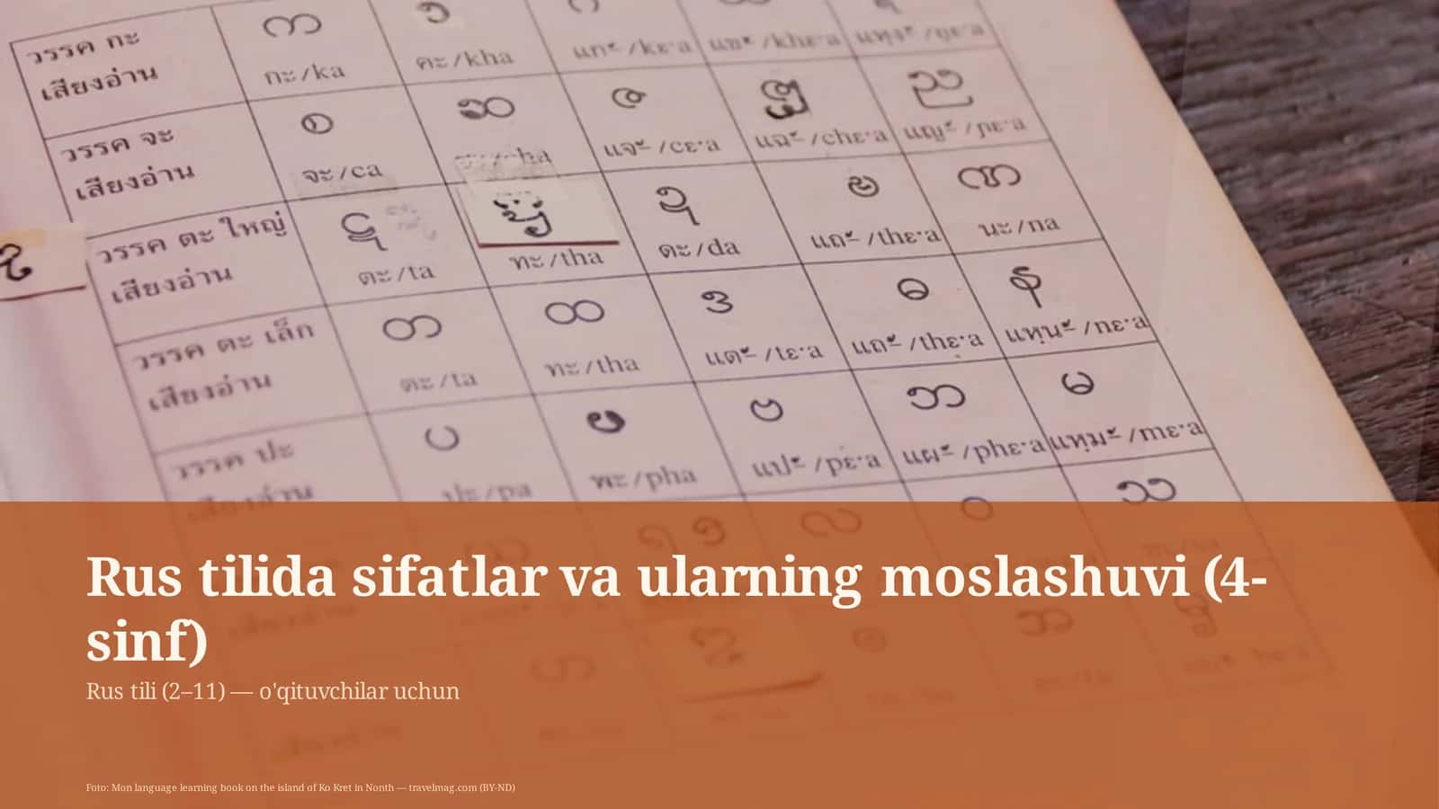 Rus tilida sifatlar va ularning moslashuvi (4-sinf)