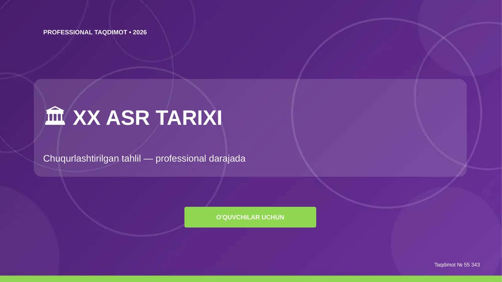 XX ASR TARIXI