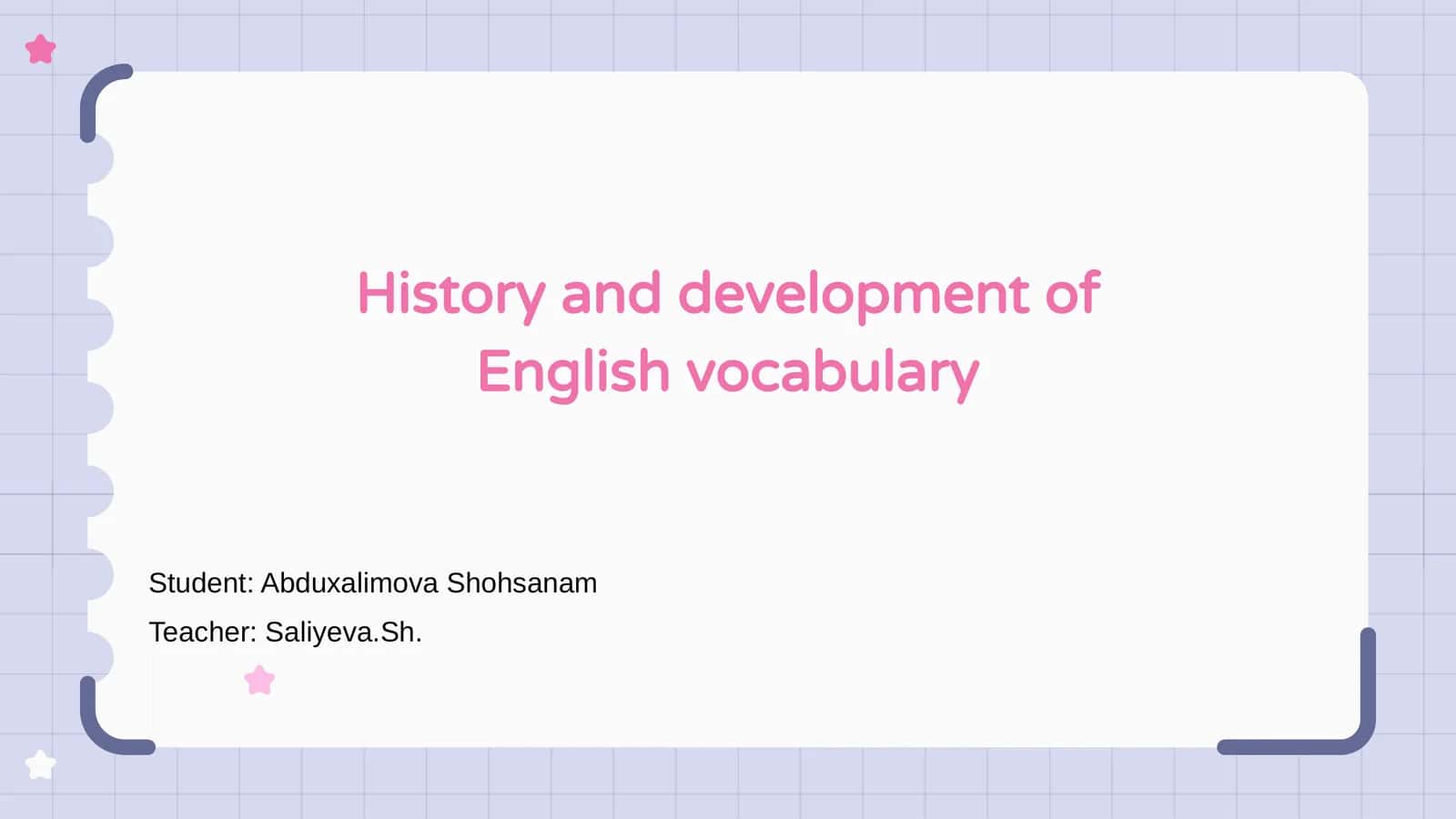 English Vocabulary History and Development