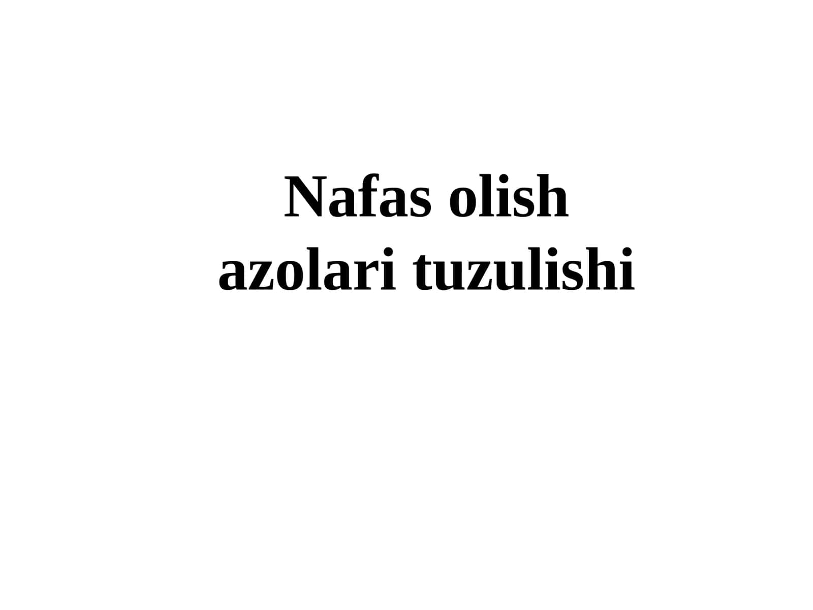 Nafas olish