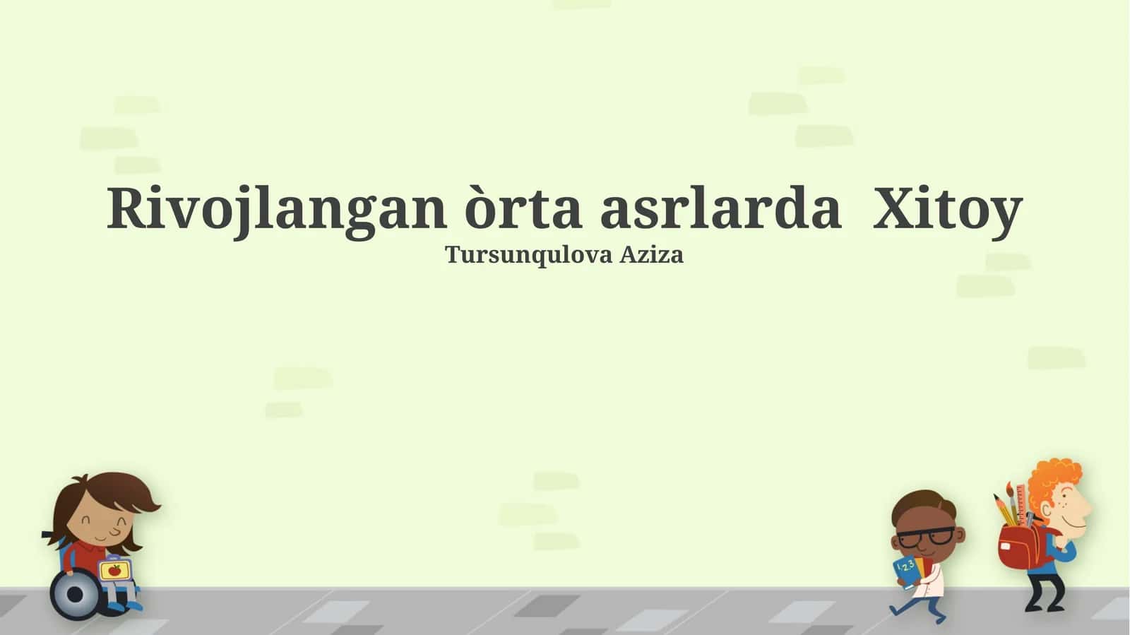 Rivojlangan òrta asrlarda Xitoy