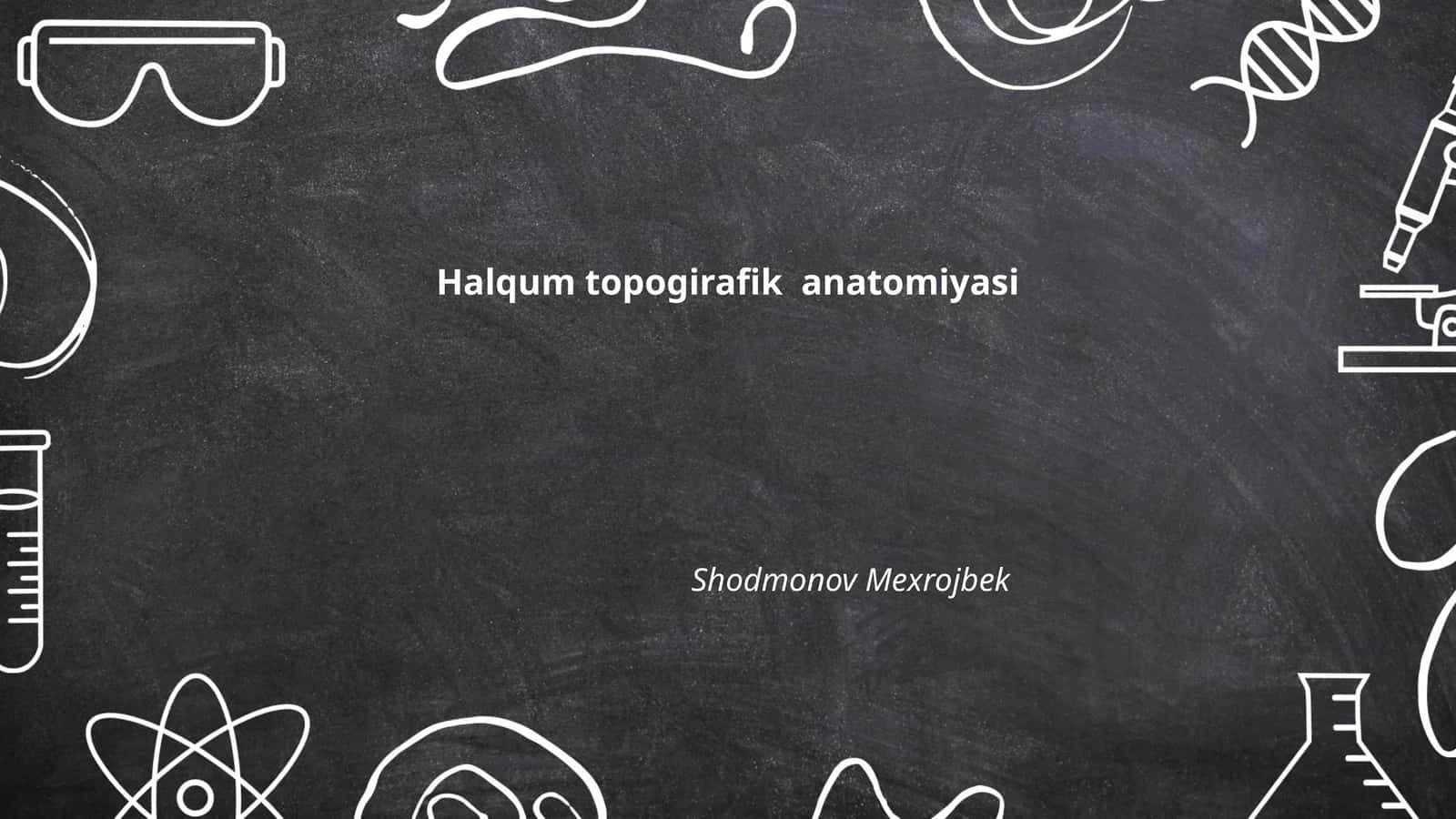 Halqum topogirafik anatomiyasi