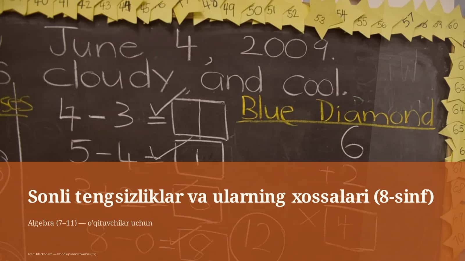 Sonli tengsizliklar va ularning xossalari (8-sinf)