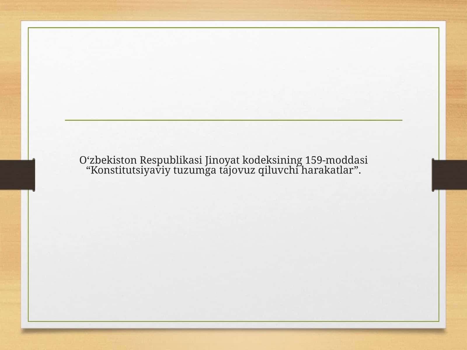 O‘zbekiston Respublikasi Jinoyat kodeksining 159-moddasi