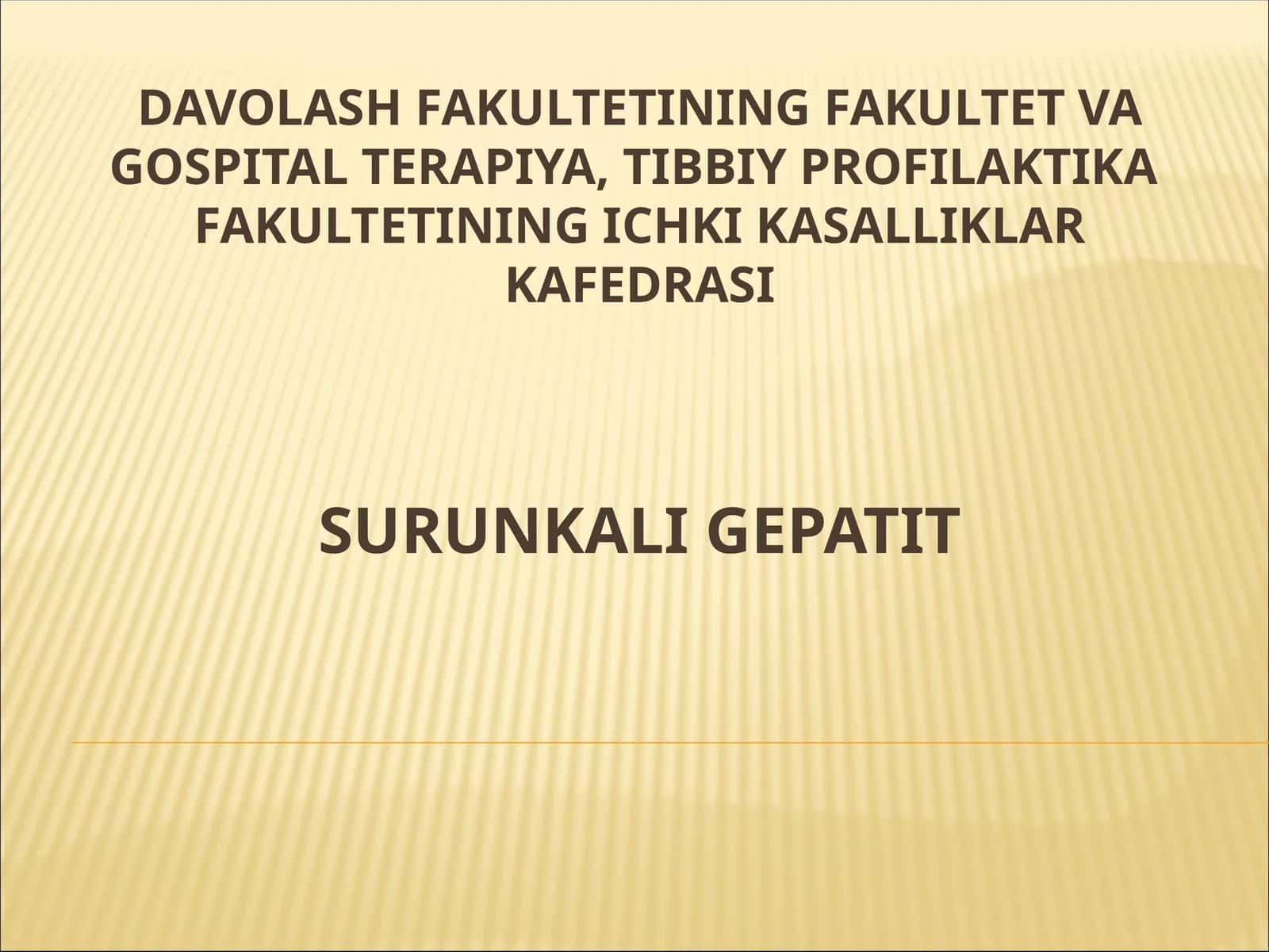 Surunkali Gepatit